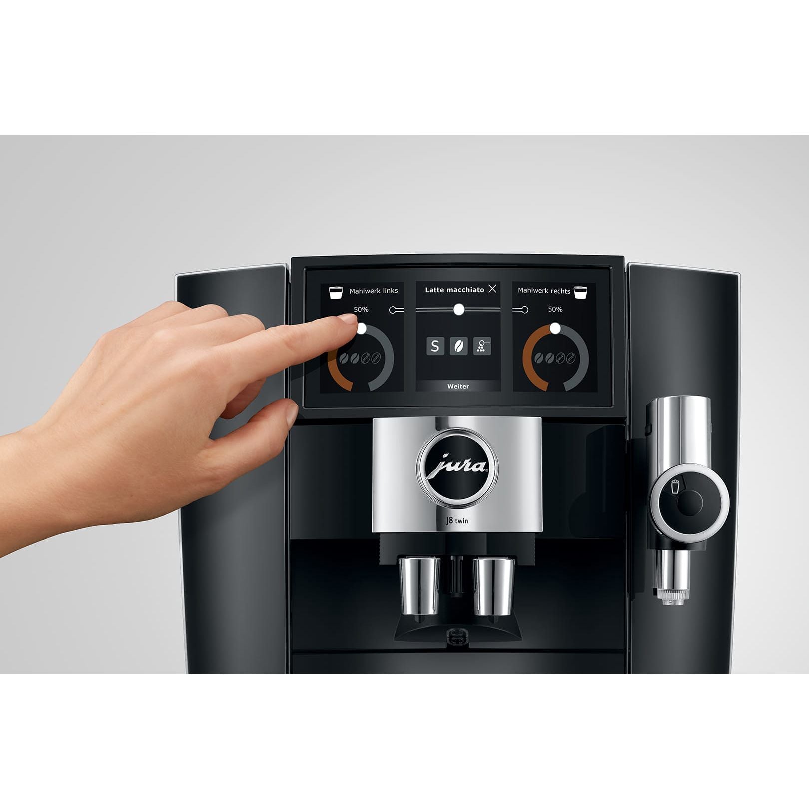 Jura J8 Twin Diamond Black Espresso Machine #15658 Strength Setting