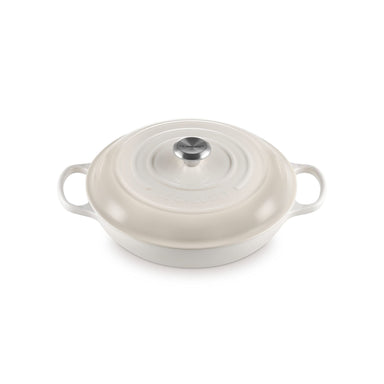 Le Creuset 3.5 Litre Meringue Shallow Braiser (30 cm) - LS2532-309N