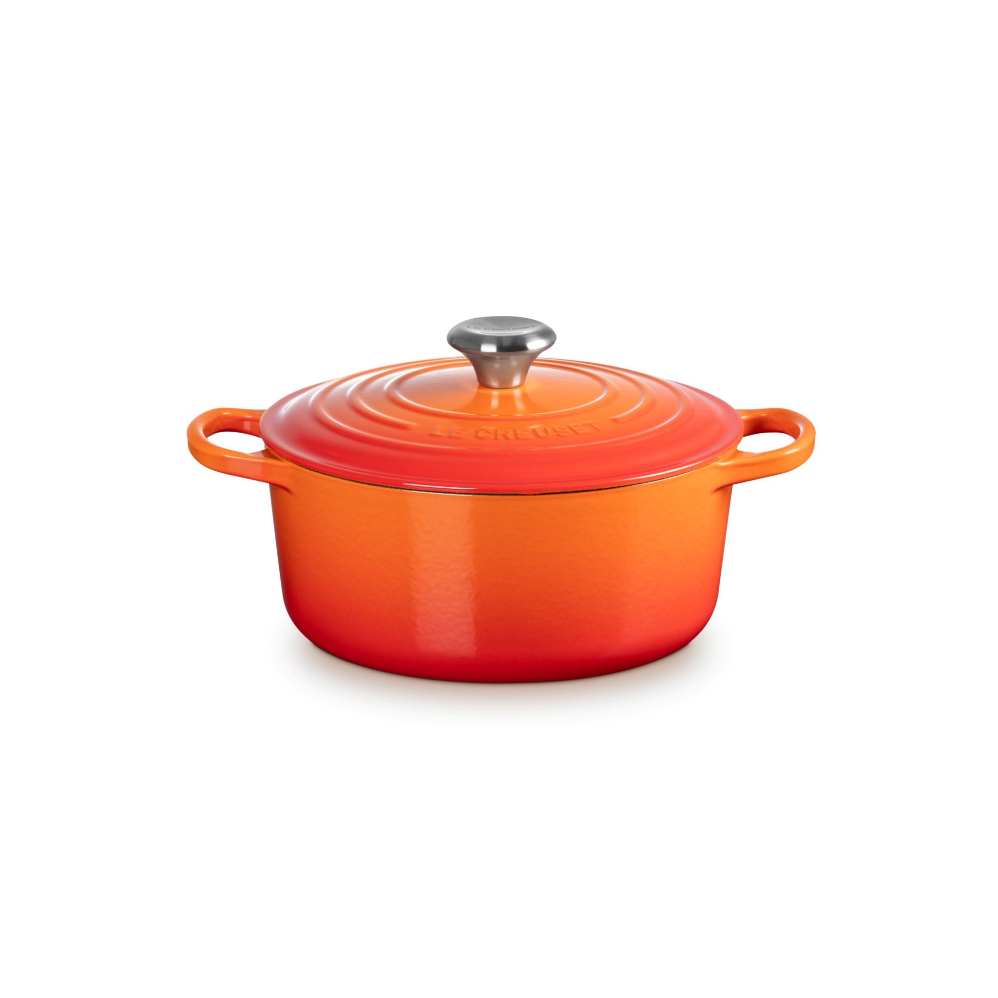 Le Creuset 5.3L Flame Dutch Oven (26cm) - LS2501-262 with Stainless Steel Knob