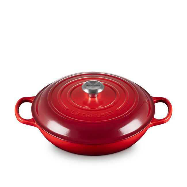 Le Creuset 3.5L Cherry Red / Cerise Shallow Braiser (30 cm)