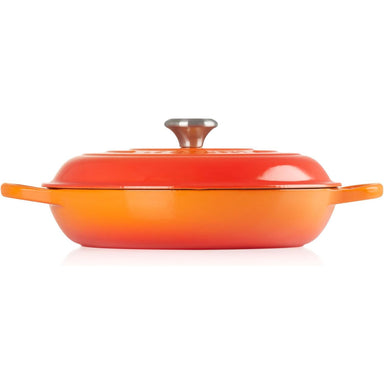 Le Creuset 3.5L Flame Orange Shallow Braiser (30 cm) Side