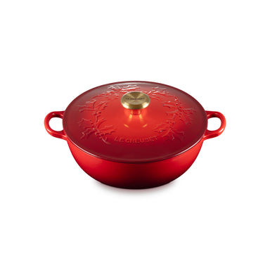 Le Creuset - 4.1 L Cherry Red / Cerise Holly Chef's French Oven (26 cm)