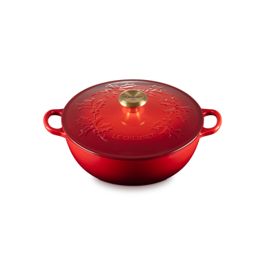 Le Creuset - 4.1 L Cherry Red / Cerise Holly Chef's French Oven (26 cm)