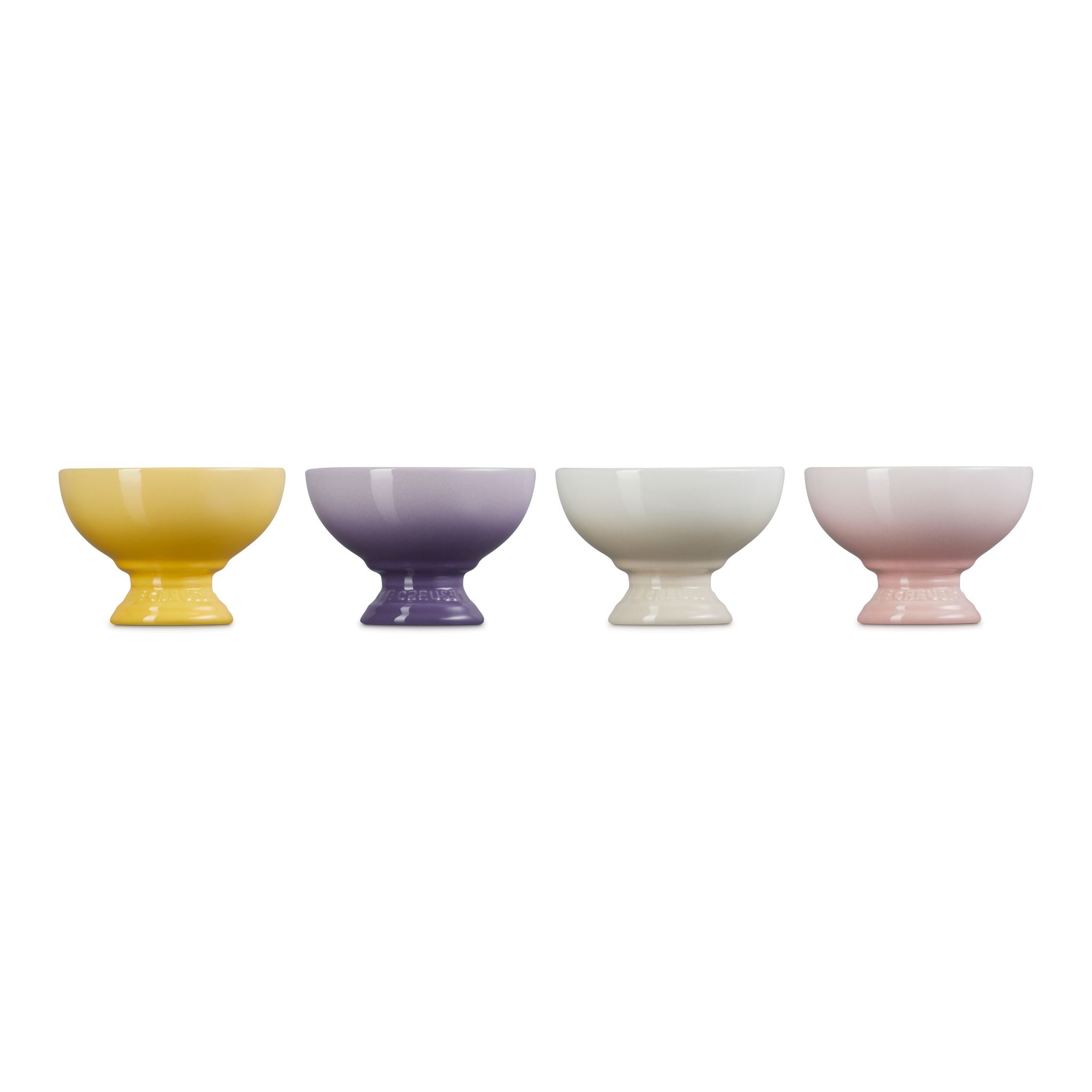 Le Creuset Sorbet Collection Multicolour 4 Pieces Ice Cream Cups Side