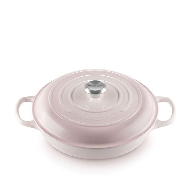 Le Creuset 3.5L Shell Pink Shallow Braiser (30 cm)