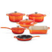 10-Piece Le Creuset Flame Cast Iron Cookware Set