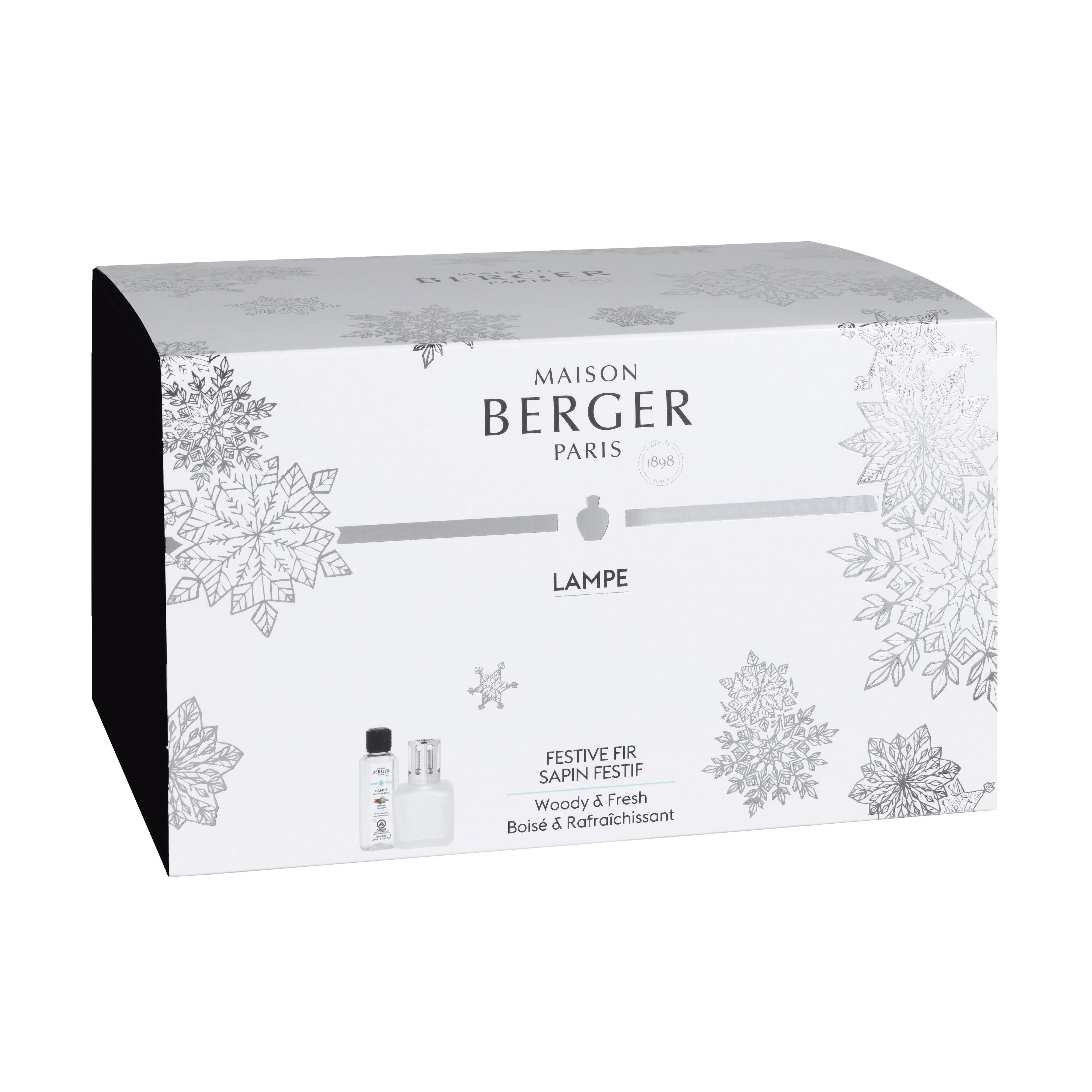 Maison Berger - Coffret Lamp Frosted + Car Diffuser + 250ml Festive Fir - 314561