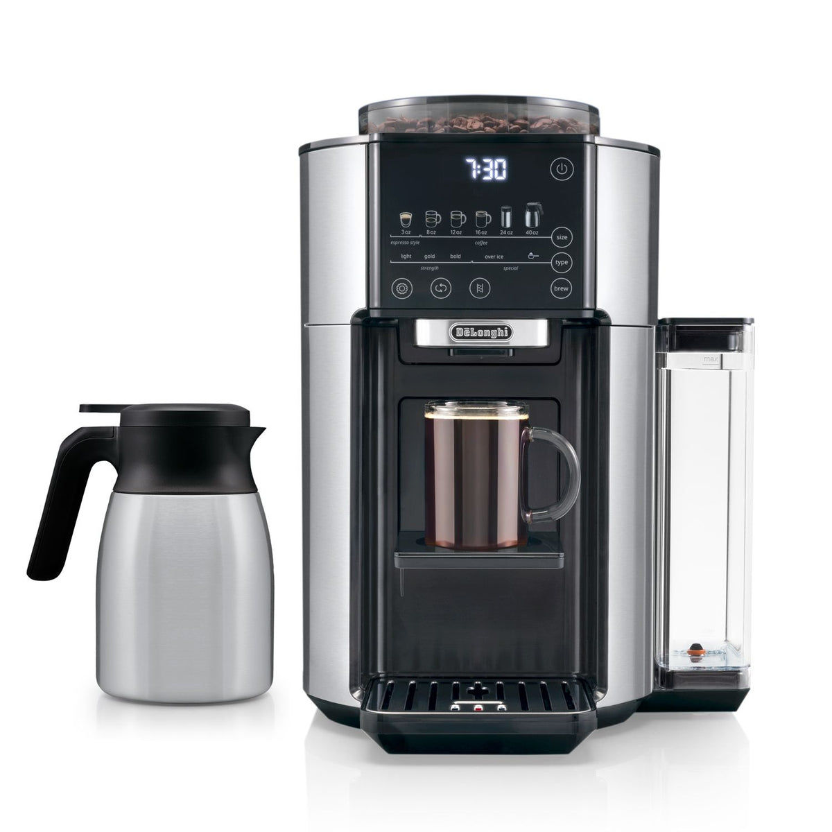 DeLonghi TrueBrew Automatic Coffee Machine Stainless with