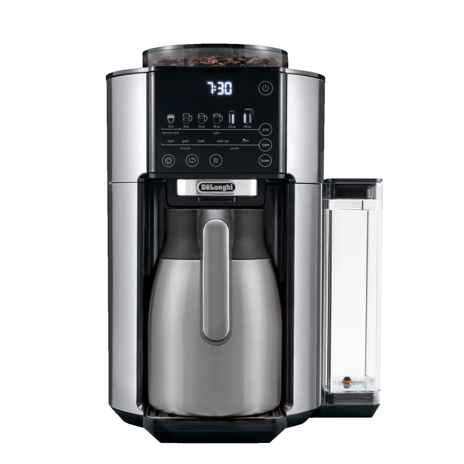 DeLonghi TrueBrew Automatic Coffee Machine - Stainless with 
