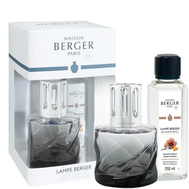 Maison Berger - Coffret lampe Olympe grise + recharge 250 ml