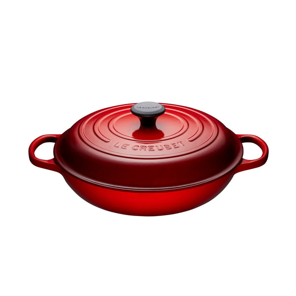 Le Creuset LS2532-3259SS Oven Braiser - Red (5qt) for sale online