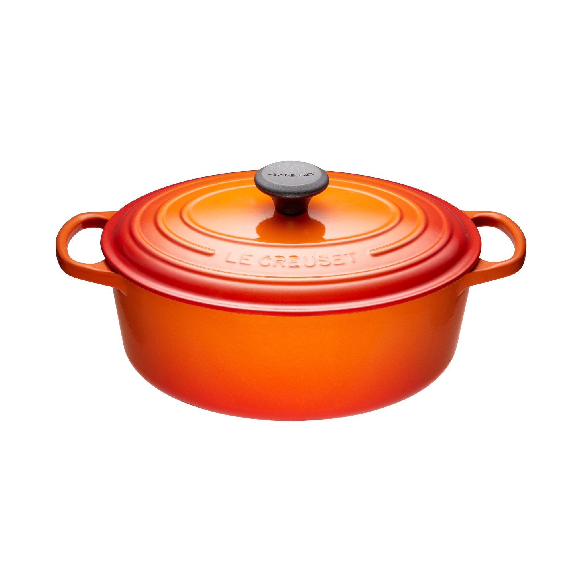 Le Creuset Signature 7.25-Qt. Round Flame Orange Enameled Cast Iron Dutch  Oven with Lid + Reviews