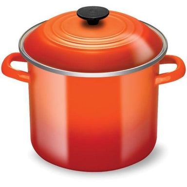 Le Creuset Volcanic Orange Enameled Steel Stock Pot - 11.4L / 12 Qt-Consiglio's Kitchenware